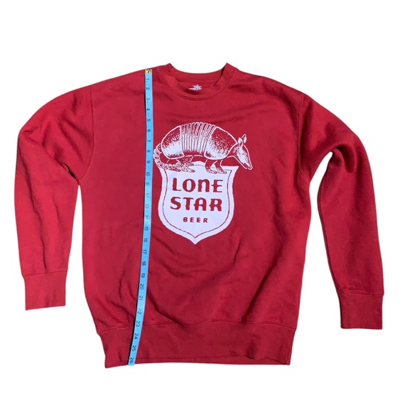 Lone Star Beer Men’s  Like new Sweatshirt Red - Picture 4 of 5